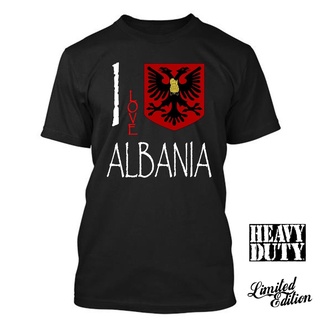 เสื้อยืด พิมพ์ลายธงชาติ ALBANIA I Love Culture แฟชั่นฤดูร้อน สําหรับผู้ชายสามารถปรับแต่งได้