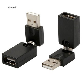 Feml_360 องศา USB 2.0 Male to Female อะแดปเตอร์แปลงสายเคเบิ้ล