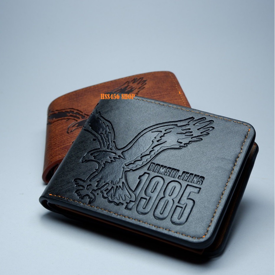 กระเป๋าสตางค์ผู้ชาย ปั๊มลาย ขนาดเล็ก #JD-003 นก