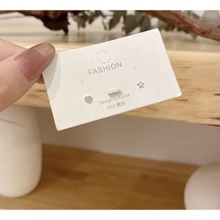 พร้อมส่ง - ต่างหูก้านเงิน S925 - 0901 เซตต่างหูน้องจิ๋วสีเงิน 3ชิ้น