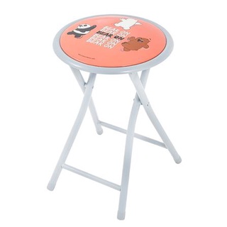 FOLDING CHAIR เก้าอี้พับกลม FURDINI WE BARE BEARS WE-813H สีส้ม ัเก้าอี้อเนกประสงค์