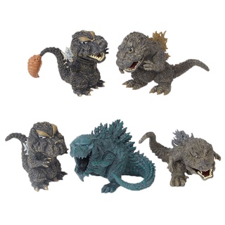 ใหม่ ตุ๊กตาฟิกเกอร์ Godzilla Monster PVC ขนาดมินิ ของเล่นสําหรับเด็ก 5 ชิ้น