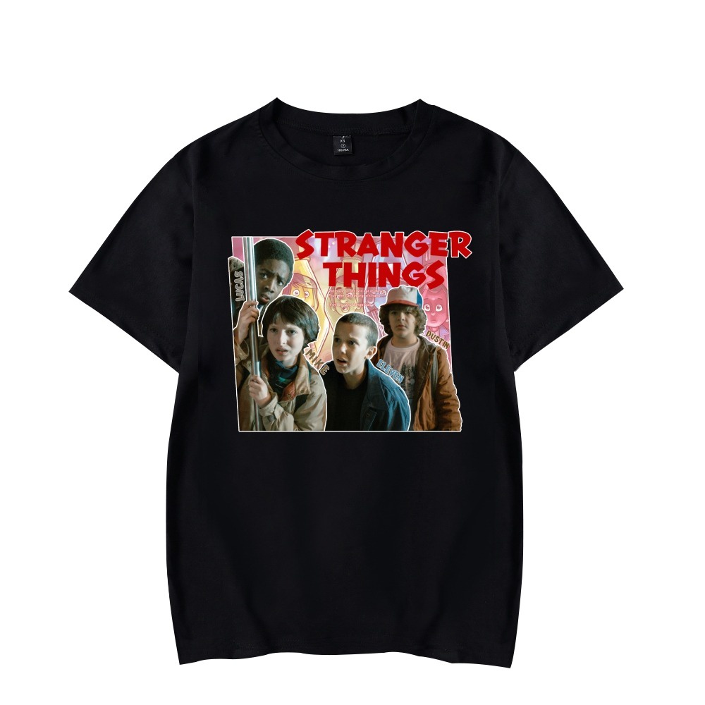 Stranger Things เสื้อยืดผ้าฝ้าย พิมพ์ลาย สำหรับผู้ชาย และผู้หญิง JA01769