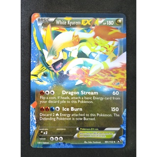 White Kyurem EX 101/113 คิวเรม ขาว Pokemon Card Vivid Series ภาษาอังกฤษ