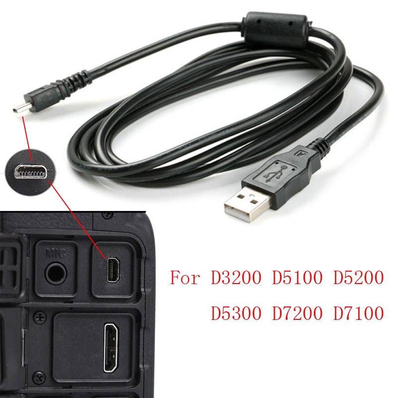 สายเคเบิลข้อมูล USB กล้องภาพข้อมูล Video Sync Transfer Cables 8pin สําหรับ Nikon Olympus Pentax Sony Panasonic Sanyo 150 ซม.