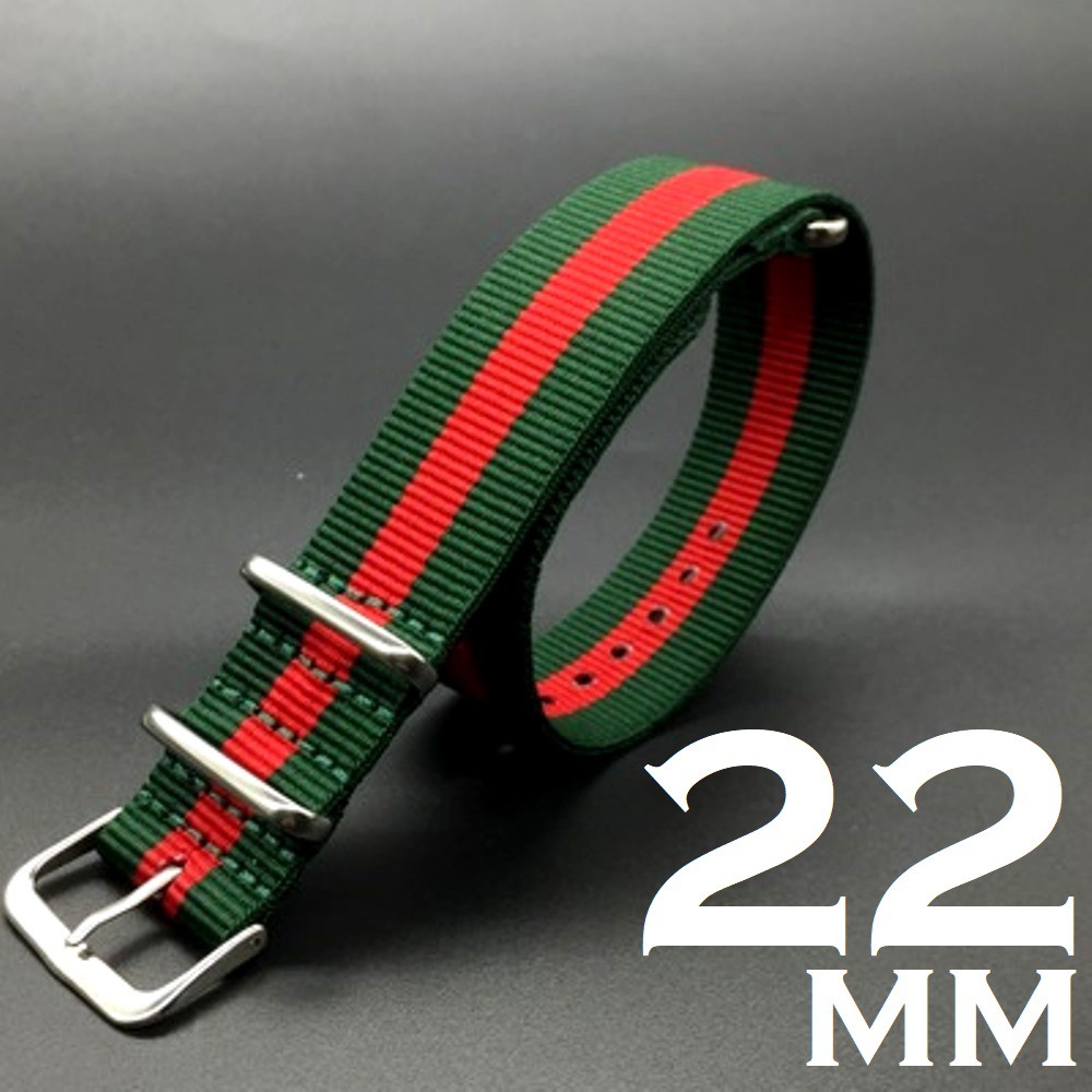Barel  แถม สปริง+เหล็กถอดสาย สายนาฬิกา นาโต้ ซูลู Nato ไซส์ 22 มม. Nato22