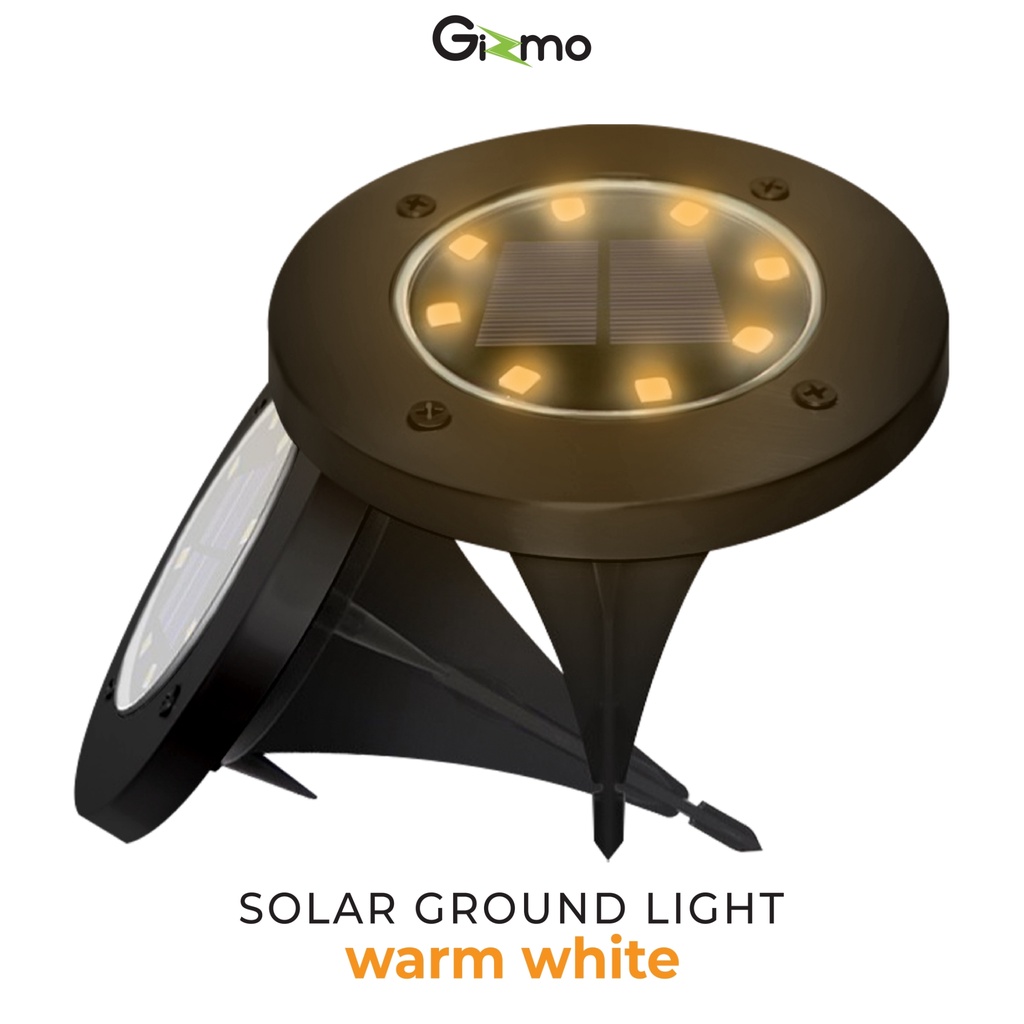 Gizmo รุ่น GSH-01 ไฟสนาม โซล่าเซลล์ โคมไฟสนาม ไฟโซล่าเซลล์ สปอร์ตไลท์ LED 8 ดวง  เปิด-ปิด อัตโนมัติ