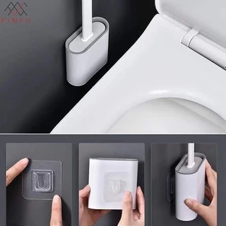 แปรงขัดห้องน้ำซิลิโคน แปรงขัดห้องน้ำติดผนัง พร้อมฐานตั้งเก็บ Toilet Brush