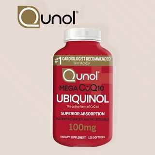 วิตามิน Qunol Mega CoQ10 Ubiquinol 100 mg 120 Softgels