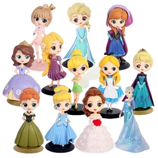 ฟิกเกอร์เจ้าหญิง Frozen Cinderella Alice Mermaid Snow White สําหรับตกแต่งเค้ก