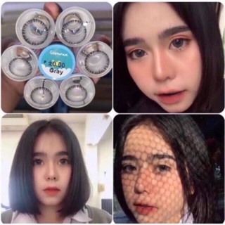 Glamourous Gray(3)mini Glacious Gray บิ๊กอาย สีเทา ตาโต คอนแทคเลนส์ Contact Lens Bigeyes ลายฮิตใน tiktok ขายดีมากๆ ฝาแดง