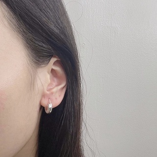 vela.cheeva : *silver925 / hoop earring ต่างหูเงินแท้ ต่างหูห่วงทรงหนา