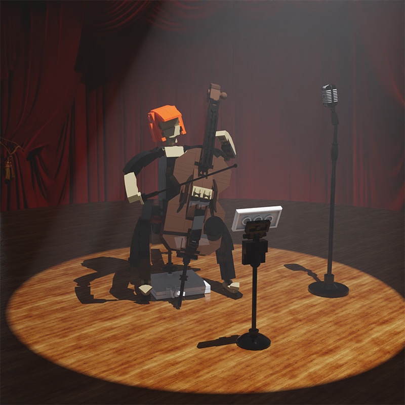 Creator fildr รุ่น cello รุ่น Musician building blocks ของเล่นเพื่อการศึกษาของขวัญ