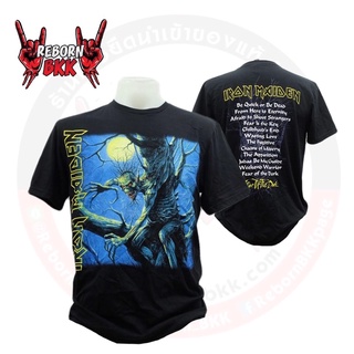 เสื้อวง Iron Maiden ลิขสิทธิ์แท้100% ลาย Fear of the Dark Oval Eddie Moon (มีสกรีนหลัง)