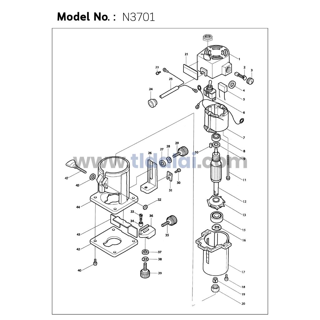 ทุ่น Makita มากีต้า เร้าเตอร์, เครื่องเซาะร่องไม้ รุ่น N3701, 3701 อย่างดี ทุ่นคุณภาพสูง ทองแดงแท้ ไฟมาเต็มกำลัง Arma… ราคา ถูกที่สุด ดีลบีเคเค แกลเลอรีภาพที่ 8