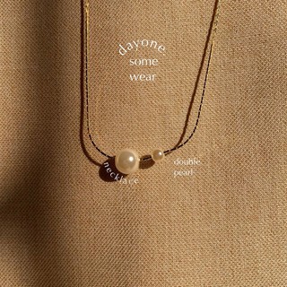 dayone.somewear🔍 __necklace  double pearl🔍 สร้อยคอ จี้มุก