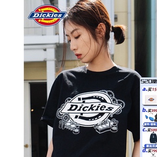 Tee Dickies ใหม่ เสื้อยืดแขนสั้น พิมพ์ลายโลโก้ ทรงหลวม แฟชั่นฤดูร้อน สําหรับผู้หญิง และผู้ชาย 8918