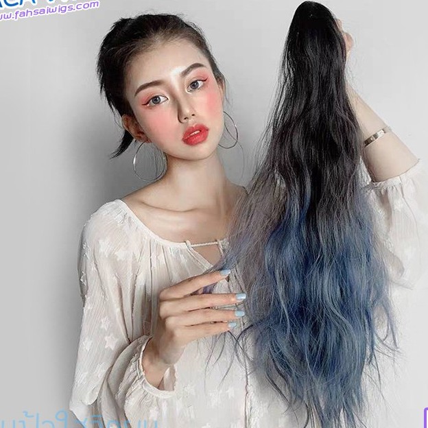 วิกหางม้า หางม้าหนีบ หางม้าหนีบม๊าม่า วิกผม calawigs หางม้าหนีบ รหัสM555 สระได้หวีได้หนีบได้