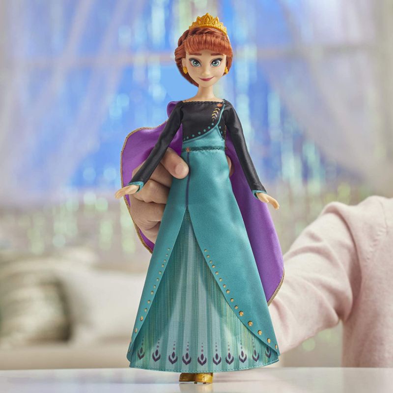 Disney Frozen 2 Singing Anna Fashion Doll with Music Kids Toys Figure 