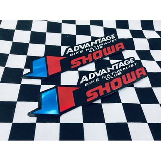 สติ๊กเกอร์ Showa JDM Sticker สติกเกอร์ โช๊ค โชว่า [2ชิ้น] แต่งรถ ติดรถ 3D ตัวนูน รถมอเตอร์ไซค์ รถซิ่ง Racing Motorbike