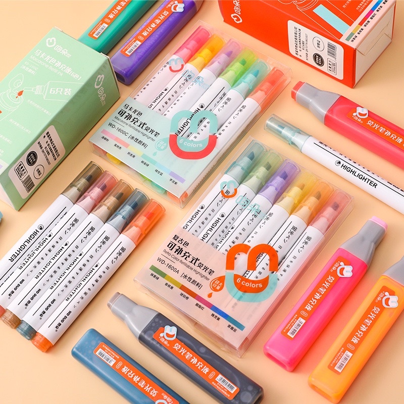 #ปากกาไฮไลท์
#ของพร้อมส่ง
#ไฮไลท์สี
#ปากกาเน้นข้อความ
#ปากกาเติมหมึกได้