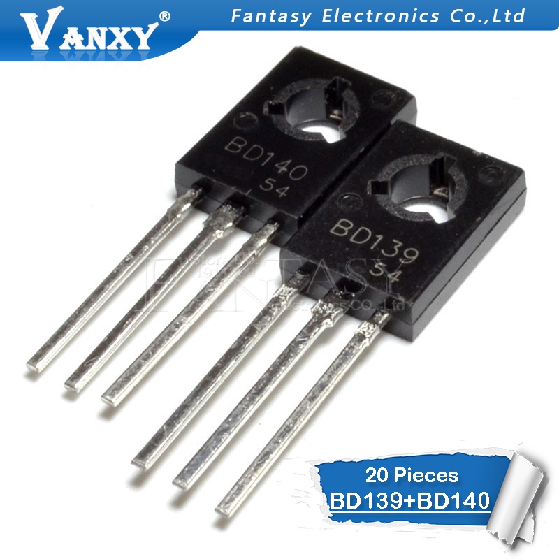 20PCS BD139 BD140 ( 10PCS BD139 + 10PCS BD140 ) TO126 TO-126 ใหม่แรงดันไฟฟ้า IC