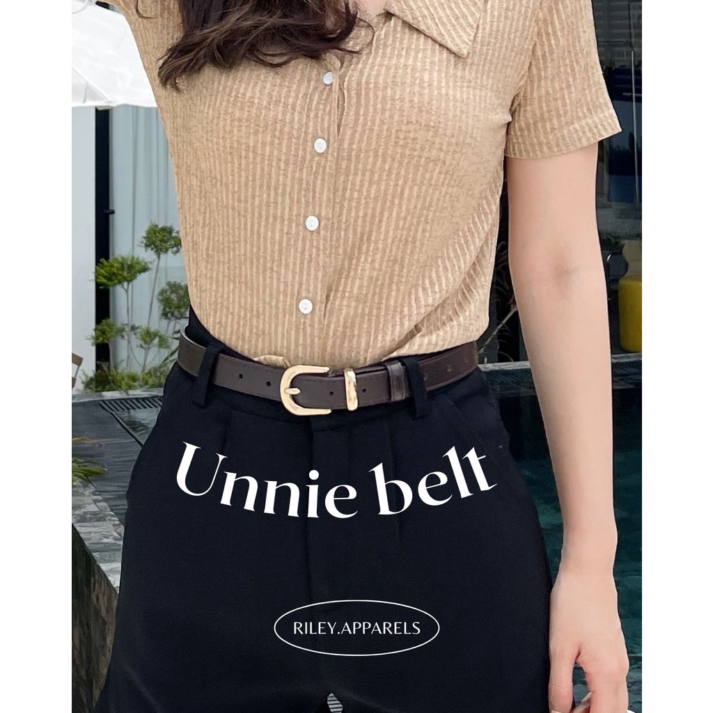 Riley.apparels - Unnie belt เข็มขัดอะไหล่ทอง 9001