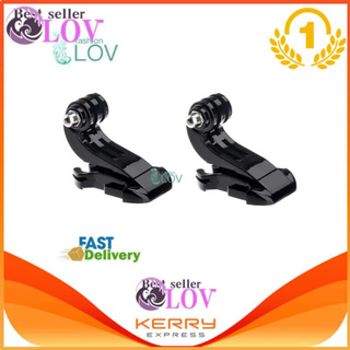 LOV 2x J Hook Fibbia Buckle Quick Release Clip Montatura per Gopro Hero 5 4 3 2 1(Black)