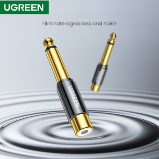 Ugreen อะแดปเตอร์เชื่อมต่อเสียง RCA เป็น 6.5 มม. 6.35 มม. ชุบทอง