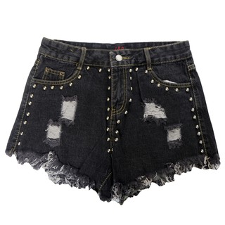 R.A.D. Jeans  กางเกงยีนส์ขาสั้นแต่งหมุดกลม รุ่น Silver Pin 2BT2004002