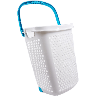 ตะกร้าผ้าล้อลาก สีเขียวทิฟฟานี่ Hamper with wheel Tiffany Green Lift And Go