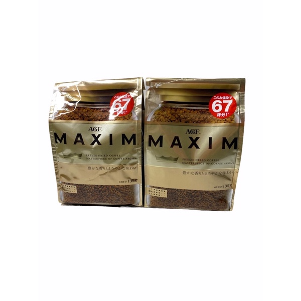 MAXIM Freeze Dried Coffee,แม็กซิม กาแฟนำเข้าจากญี่ปุ่น ORIGINAL GOLD ชนิดถุงเติม รุ่น 135g M กลาง 1S