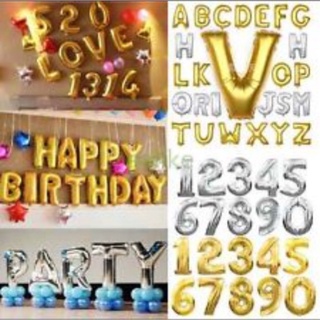 ลูกโป่งฟอยด์ตัวอักษร 40นิ้ว  40inches letter foil balloon