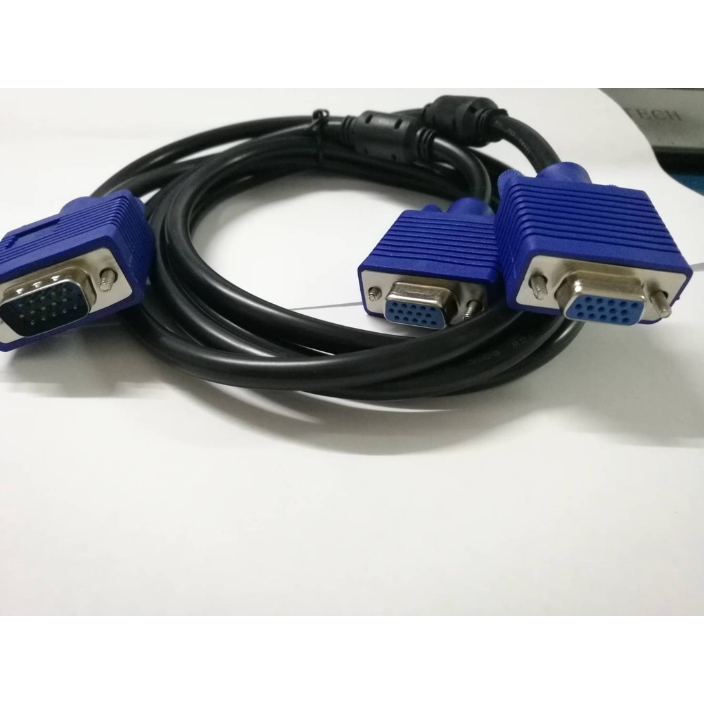 สาย y vga Splitter cable 1ออก2 จอ สายแยกจอ ยาว 1.8 เมตร รูปที่ 3