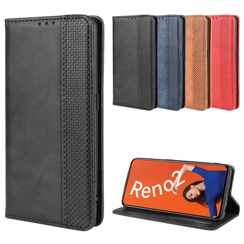 Oppo Reno 2 Flip PU Leather Wallet Card Slot Phone Case Cover OPPO Reno2 F Z Reno2F Reno2Z OPPOReno 