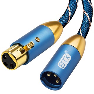 ERTK XLR สายเกรดพรีเมี่ยม สายถักสำหรับ Cannon ตัวผู้ ไปตัวเมีย