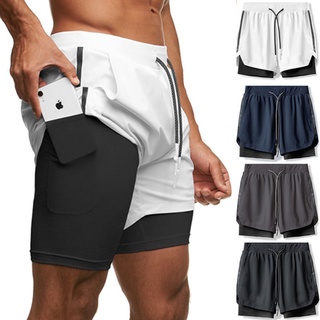 กางเกงขาสั้นผู้ชาย Men Shorts Sports Jersey Drawstring Short Pants Elastic Quick Dry