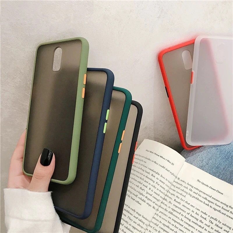 เคสหลังด้านขอบสี tpu case รุ่น vivo Y11/Y12/Y15/Y17/Y91C/Y95/Y93/V11i/V15 Pro/V17Pro/V17/V19/S1