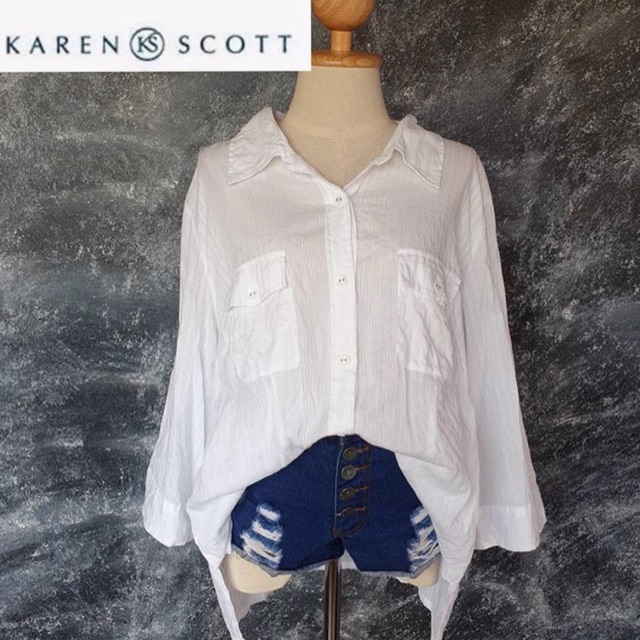 เสื้อเชิ้ต คอตตอน Karen Scott Cotton Shirt