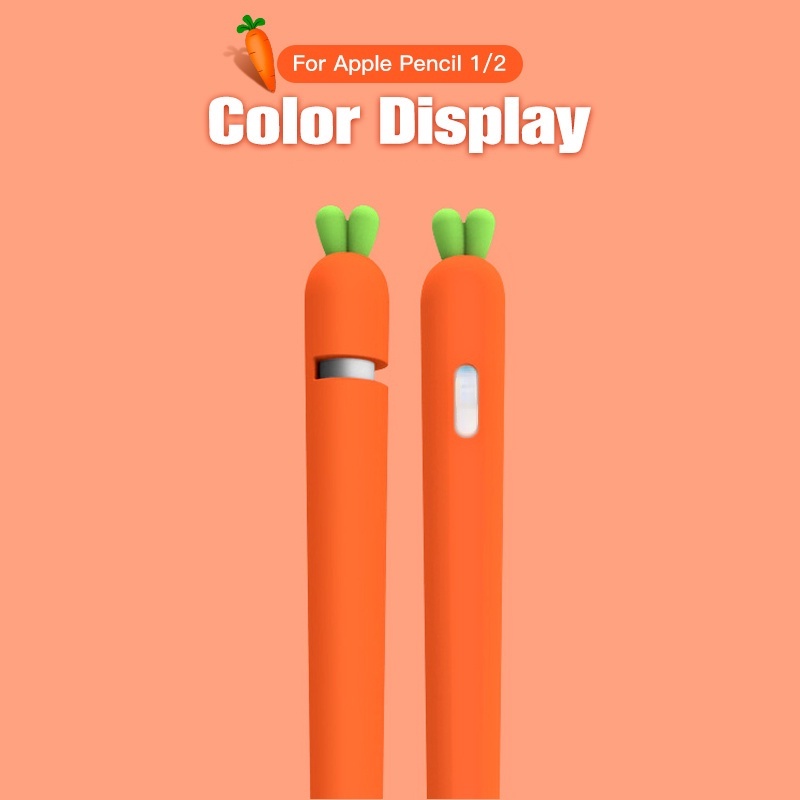 เคสปากกา เข้ากันได้สำหรับ compatible for Apple Pencil 2 1 น่ารัก แครอท