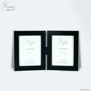 ReadyFrame I กรอบรูปคู่บานพับ 3x4นิ้ว - สีขาว สีดำ I Duo Picture Frame 3x4 Inch