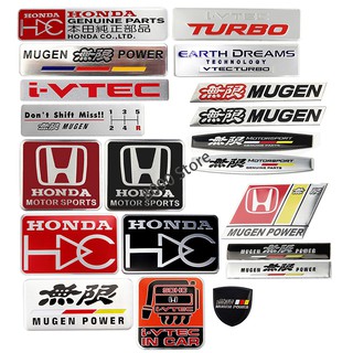 สติกเกอร์ตราสัญลักษณ์ อัลลอย ป้องกันรอยขีดข่วน สําหรับติดตกแต่งรถยนต์ Honda HDC Mugen Power i-VTEC