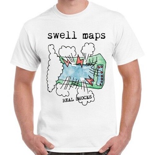 เสื้อยืด ผ้าฝ้าย พิมพ์ลายแผนที่ Swell Maps Real Shocks 70S สไตล์พังก์ร็อค เรโทรS-5XL