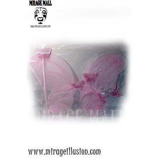 ชุดเซ็ท ปีกผีเสื้อ สีชมพู Butterfly Angel Wings ปีกขนาดกะทัดรัด น่ารัก