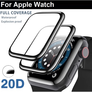 ฟิล์มกระจกนิรภัยกันรอยหน้าจอ ทรงโค้ง 3D สําหรับ Apple Watch Series 8 7 6 SE 5 4 3 2 1 ขนาด 45 มม. 41 มม. 38 มม. 42 มม. 40 มม. 44 มม.