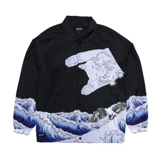 SLUM LTD - RIPNDIP The Greatest Wave Coaches Jacke Black