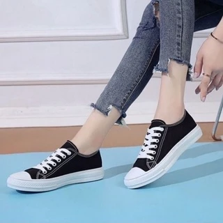 (S-1038)พร้อมส่งในไทย 🚚 รองเท้าผ้าใบ ผู้หญิง ผู้ชาย 36-44 👟รองเท้าแฟชั่น สวมใส่สบาย