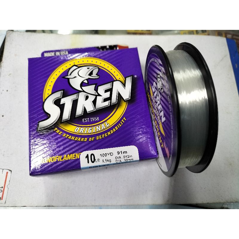 สายเอ็นตกปลา สายโมโนฟิลาเม้น Stren สีส้ม สีขาว - รูปที่ 5