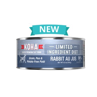 อาหารเปียกสุดพรีเมี่ยม KOHA Limited Ingredient Diet Rabbit Au Jus for Cats สูตรควบคุมโภชนาการ มี 2 ขนาด