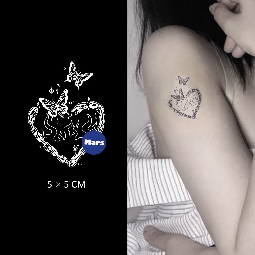 Magic Temporary Tattoo Mars NEW Tech - Butterfly Design, Lasts 2 Weeks, Fake Tattoo MNF039